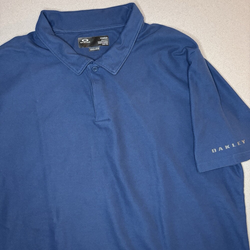 Oakley Golf Polo Mens XL Blue Performance Tailored Fit Hydrolix Shirt